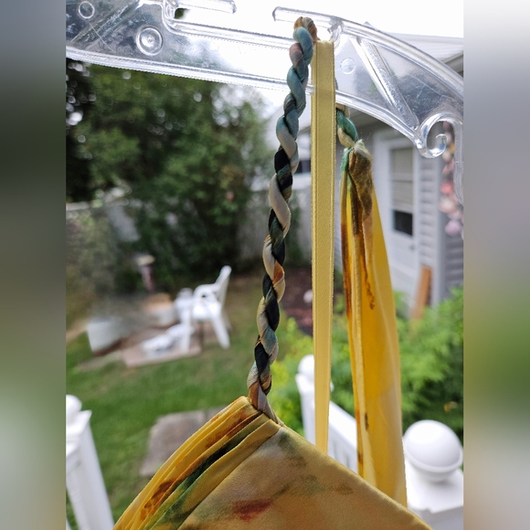 Rare Vintage Cache Silk Floral Roses & Paisley Abstract Print Midi Dress - Picture 9 of 12